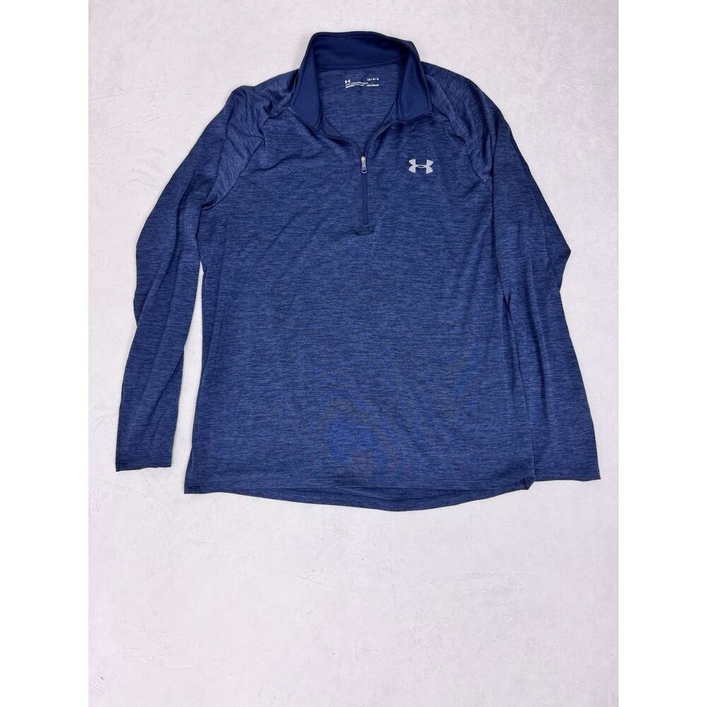 Under Armour UA Tech 2.0 1/2 Zip Pullover Men’s Large Blue Athletic Training